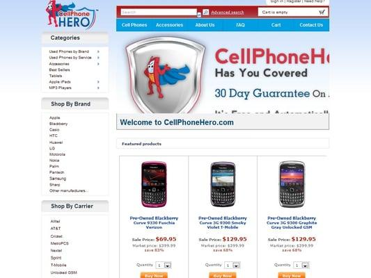 Cheap prices, Fast Shipping, Fully tested cellphones with a 30 day money back guarantee. https://www.cellphonehero.com/