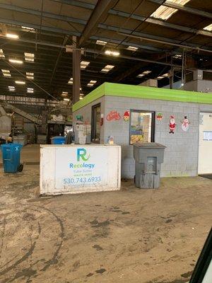 Buy back counter - cash given here for your recyclables