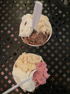 Gelato to die for! (Coconut, chocolate hazelnut, salted caramel) (Lemon, salted caramel and raspberry creme)