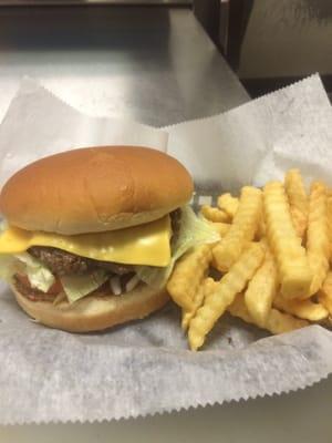 Angus beef Hamburger with fried