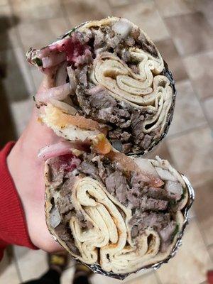 Beef shawarma is yum