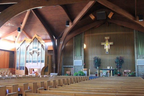 Interior, St. Francis of Assisi Church, Ann Arbor, MI.