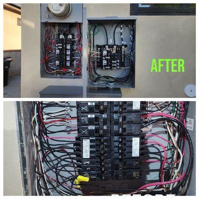 Residential main panel - before and after!