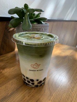 matcha toffee boba :)