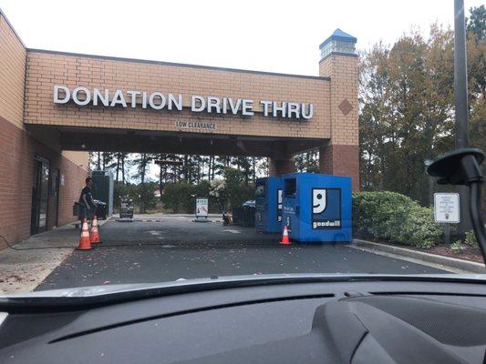 Cleaning out closets and dropping off donations!  Love the drive thru