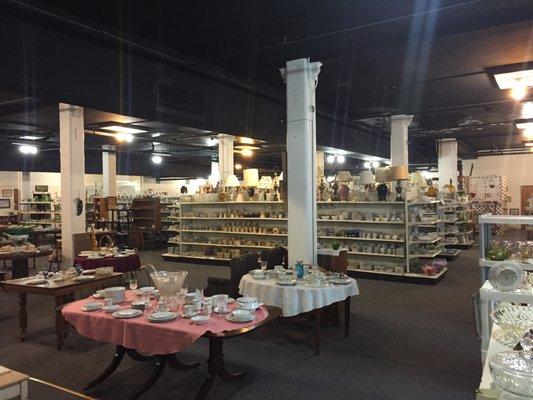 Wall to wall dinnerware on the 2nd floor!