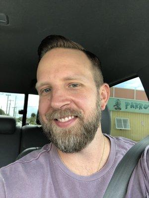 Fresh cut straight shave and beard trim feeling good!