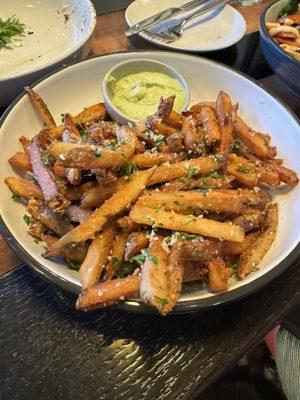 Hand cut fries