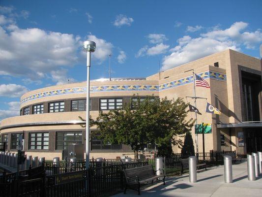 Exterior shot of the Marine Air Terminal at La Guardia Airport, Elmhurst. NYC.