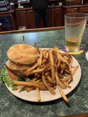 Black & Blue burger & fries!