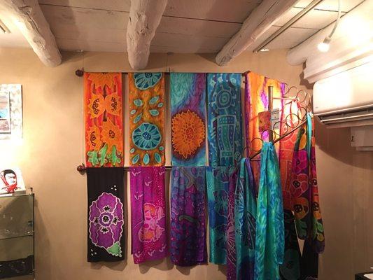 Handpainted Silks by artist Sue Orchant