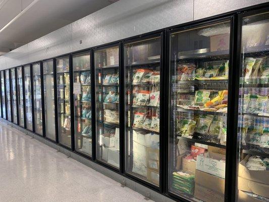 Array of frozen veggies