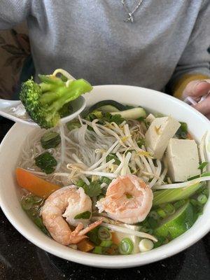 Tofu and vegetable pho. Very good!