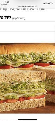 One is the pic from the ad and the other is the real sandwich