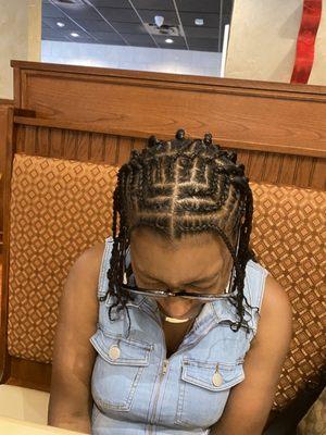 Natural hair style / braid and twist