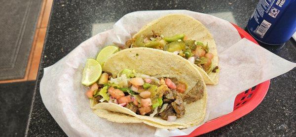 Carne Asada and CarnitasTacos