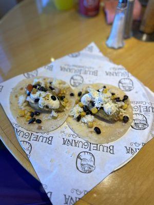 Delicious build your own fish tacos at the Blue Iguana on the Lido Deck.