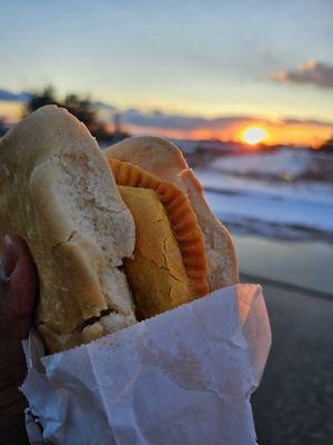 Sunset after the snow