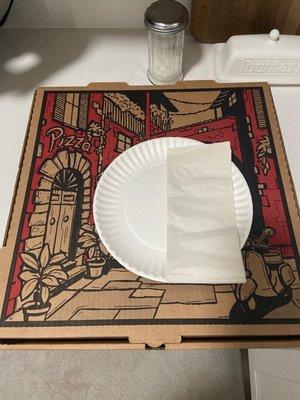 Plates and napkins