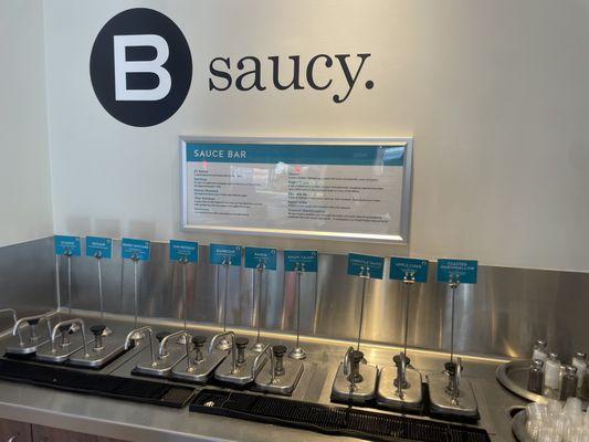 Sauce bar area