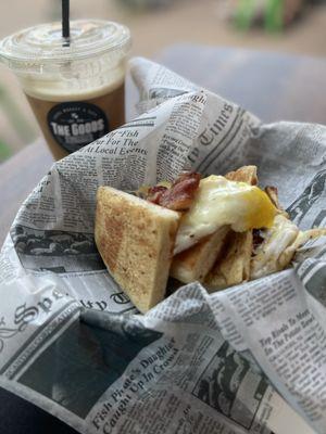 Cold brew and the breakfast sandwich