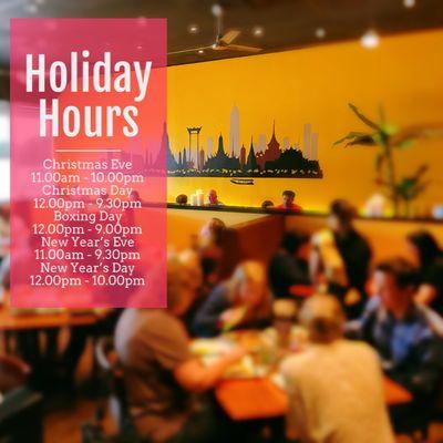 Holiday Hours