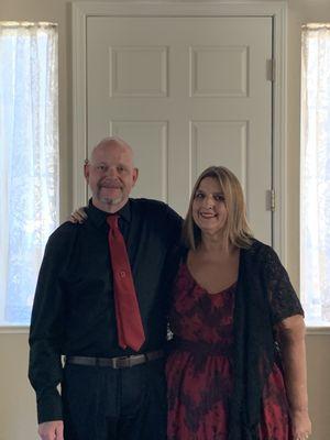 This is Jill my wife and me before the wedding, all smiles