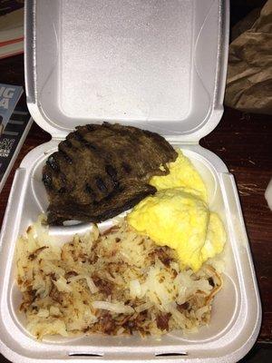 Ordered Sammys from Uber Eats and it's good. I went went the steak and eggs. Steak was cooked well done, hash browns & eggs were decent.