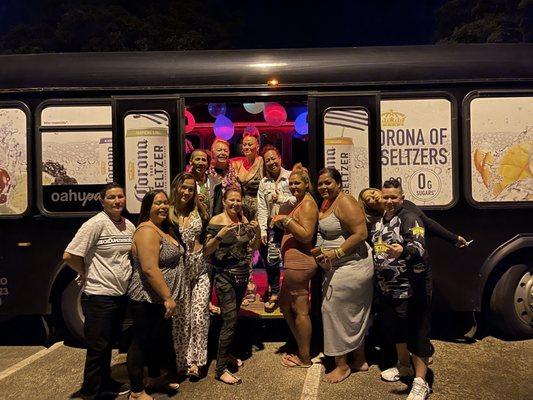 Oahu party bus was awesome. Da Bomb. Me and my Ohana had a blast for my mother's birthday.