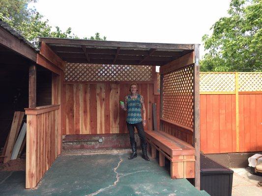 Patio and fence repair job I did for Oakland Handyman