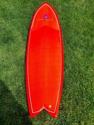 6 ft 6 Twiny Original Trademark Plastic Fantastic Surfboard Handshapped and signed by master shaper Price Stclair.