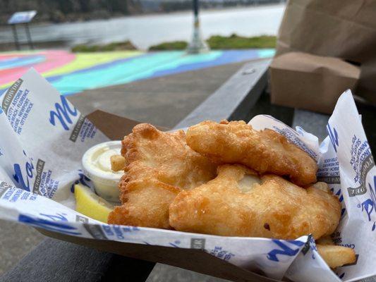 Halibut and chips