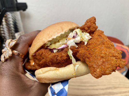 The Sando "Mild" - Look how much damn chicken is on this sammich!!!