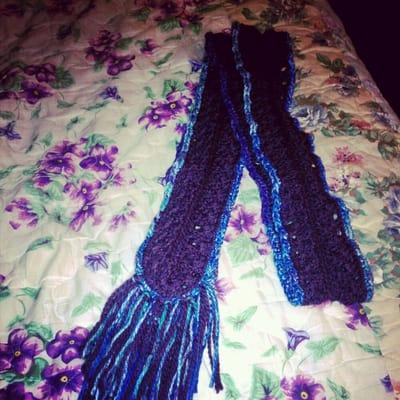 Scarf with fringe with yarn purchased...