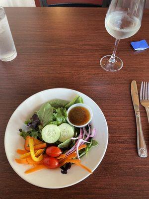 The salad to start. Honey Maple Bacon vinaigrette.