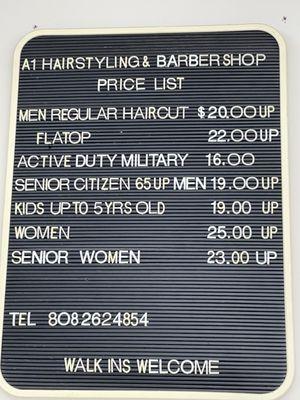 A-1 Hairstyling & Barber Shop