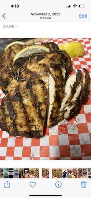 Juicy grilled chicken breast