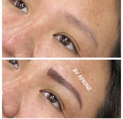 Microblading eyebrows