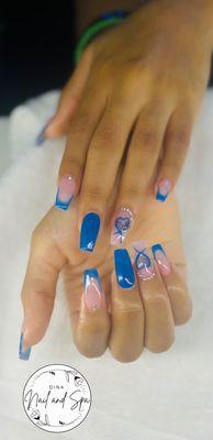 Acrylic new refill with nail designs