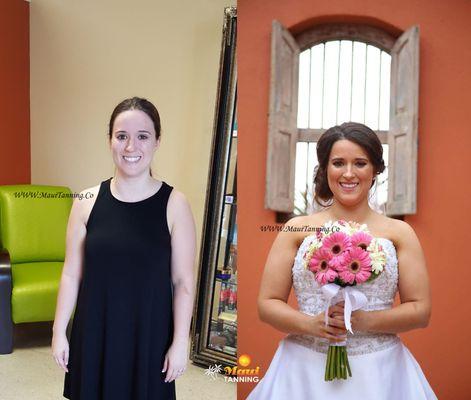 Had the pleasure of spray tanning beatiful Lauren H. for her wedding day.