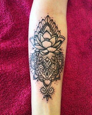 Shavon's Purple Lotus Tattoo