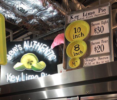 Signage and pie menu