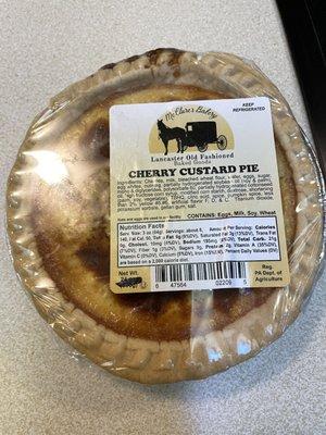 Cherry custard pie