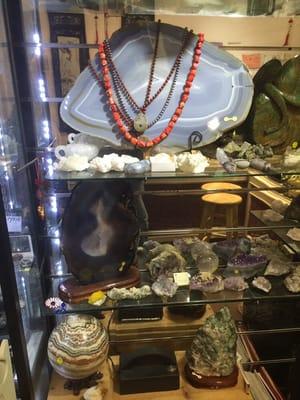 Large Blue Lace Agate, and Druze Agate slabs