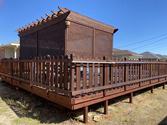 Deck staining