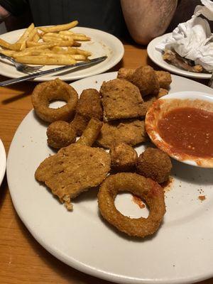 Their fried appetizer combo! Probably cooked in year-old grease, because the little that we ate all tasted the same!