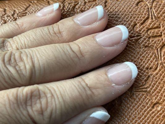 French tip with natural nails