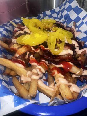 Loaded pull pork French fries