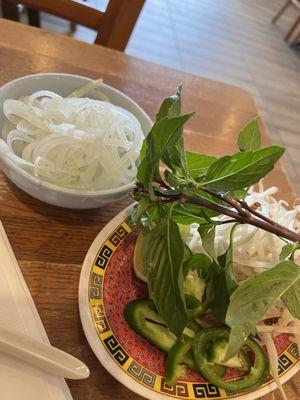 Fresh basil , janlepanos and lime