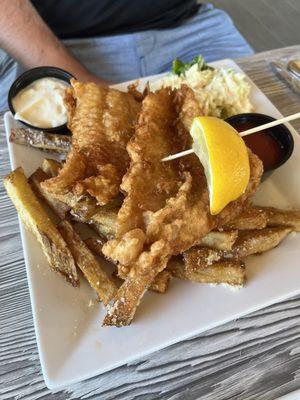 They call this Irish fish and chips as it is beer battered haddock, the french fries are delicious